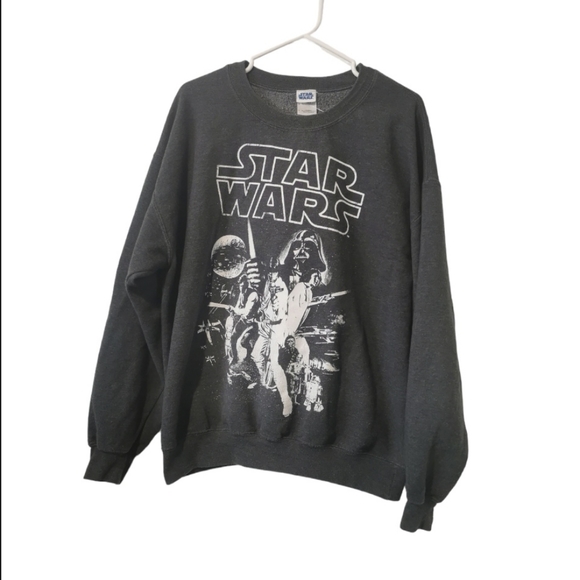 Star Wars Sweaters - Vintage star wars large cotton blend sweater oversized
